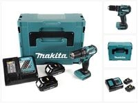 Makita Schlagbohrmaschine DHP 483 RAJ Akku Schlagbohrschrauber 18 V 40 Nm...