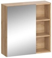 Vicco Badezimmerspiegelschrank Senyo, Anthrazit/Goldkraft Eiche, 62 x 64 cm...