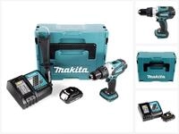 Makita Akku-Schrauber DDF 458 RA1J Akku Bohrschrauber 18 V 91 Nm + 1x Akku 2,0...