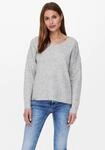 Strickpullover ONLY "ONLCAMILLA V-NECK L/S PULLOVER KNT NOOS", Damen, Gr. XS, grau
