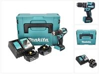 Makita Akku-Schlagbohrschrauber DHP 487 RFJ 18 V 40 Nm Brushless + 2x Akku 3,0...