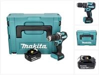 Makita Akku-Schlagbohrschrauber DHP 487 G1J 18 V 40 Nm Brushless + 1x Akku 6,0...