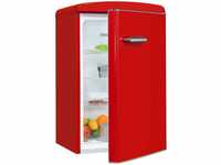 exquisit Kühlschrank RKS120-V-H-160F rot, 89,5 cm hoch, 55 cm breit, 122 L...