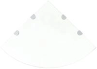 vidaXL Wandregal vidaXL Eckregale 2 Stk. mit Verchromten Halterungen Glas...