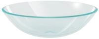 vidaXL Waschbecken Waschbecken geh&auml;rtetes Glas 42 cm transparent, Waschbecken