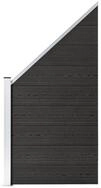 vidaXL Gartenzaun Zaunelement WPC 95x(105-180) cm Grau, (1-St)