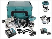 Makita Oberfr&auml;se DRT 50 RF1J X2 18 V Li-Ion Akku Brushless Multifunktionsfr&auml;se im