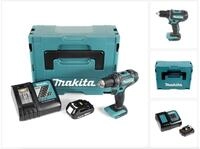 Makita Akku-Schrauber DDF 482 RA1J Akku Bohrschrauber 18 V 62 Nm + 1x Akku 2,0...