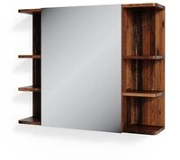 Vicco Badezimmerspiegelschrank Fynn, Antikholz, 80 x 64 cm (1-St)