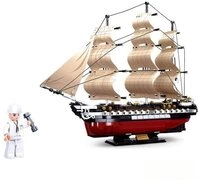 Sluban ModelBricks USS Frigate Segelschiff M38-B0836 Konstruktions-Spielset