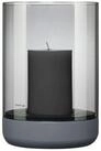 blomus Kerzenhalter Calma Windlicht L Steel Gray Smoke