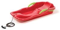 Prosperplast Bob Bobschlitten Race aus Kunststoff, inkl. Zugseil und Bremshebel, Rot,