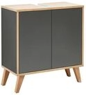 FACKELMANN Badm&ouml;bel-Set Finn Waschbeckenunterschrank 60 cm mit F&uuml;&szlig;en, hell