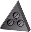 Thebo Eck-Steckdose ST 3007/ C schwarz matt Dreiecksteckdose Mehrfachsteckdose