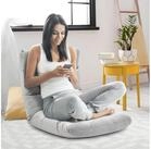 HOMCOM Relaxsessel Faltbar Bodensessel mit Liegefunktion gepolstert Lesesessel