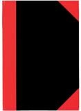 Stylex Schreibwaren Notizbuch Kladde - A4 kariert Hardcover schwarz/rot 96 Blatt.