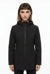 Softshelljacke CMP "WOMAN JACKET DET HOOD", Damen, Gr. 46, nero, Obermaterial: 96%