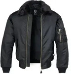 Brandit Outdoorjacke Brandit US Fliegerjacke MA2 mit Fellkragen schwarz 5XL