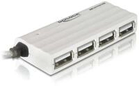 Delock USB-Verteiler DeLOCK USB 2.0 external 4-port HUB 480 Mbit/s Wei&szlig;