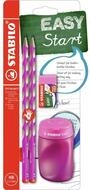 STABILO Bleistift EASYgraph Schulset f&uuml;r rechtsh&auml;ndige Kinder rosa