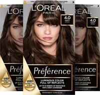 L'OR&Eacute;AL PARIS Coloration PR&Eacute;F&Eacute;RENCE HAARFARBE, Packung, 3-tlg., dauerhafte