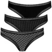 LASCANA String (3er-Pack) aus elastischer Baumwolle mit weicher Spitze