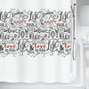 spirella Duschvorhang LOVEJOY Breite 180 cm, Premium Textil-Duschvorhang, 100%