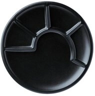 Spring Teller Fondue-Teller 23 cm schwarz, (1 St), Keramik, schwarz,