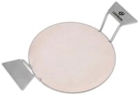 LANDMANN Pizzastein &Oslash; 30cm Modulus-System, Cordierit, Edelstahl-Griffe