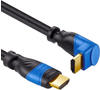 deleyCON deleyCON 1m HDMI 90° Grad Winkel Kabel - HDMI 2.0/1.4a kompatibel mit