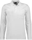 Poloshirt RAGMAN "Poloshirt Soft Knit Polo Knopf Langarm", Herren, Gr. M, wei&szlig;,