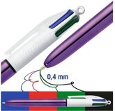 BIC Kugelschreiber 4 Colours Shine, 4 Farben in einem Stift