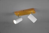 TRIO Leuchten Deckenstrahler Marley, ohne Leuchtmittel, mit Holz Baldachin,...