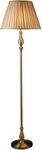 Searchlight Stehlampe Flemish Floor Lamp- Antique Brass Pleated Shade,...