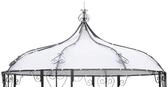 DEGAMO Pavillon-Ersatzdach BURMA, rund 300cm, Polyester PVC-beschichtet wei&szlig;,