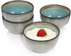 Bluespoon Dessertsschalen Capri 4 tlg Krakellee-Effekt,Vintage Design