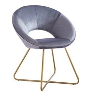 HOME DELUXE Stuhl Samtstuhl SELESA 72 x 58 x 44 cm, Esszimmerstuhl K&uuml;chenstuhl