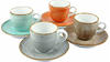 CreaTable Espressotasse Kaffeetasse VINTAGE NATURE, Porzellan, Tassen Set, 4...