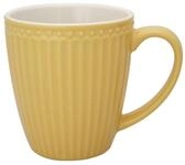 Greengate Becher Alice Becher mit Henkel honey mustard 0,4 l, Steinzeug