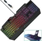 Schwaiger Gaming Keyboard Tastatur GT108 RGB DE-Layout Gaming-Tastatur (RGB LED