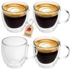 Intirilife Thermoglas, 4-tlg., Glas, Gl&auml;ser Set Thermoglas Teeglas Kaffeeglas...