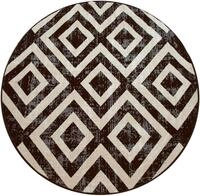 Paco Home Teppich Poco 821, rund, H&ouml;he: 6 mm, Kurzflor, Rauten-Design, In- und