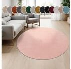 Paco Home Teppich Cadiz 630, rund, H&ouml;he: 14 mm, Uni-Farben, besonders weich,