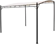 DEGAMO Anbaupavillon MANTOVA-XL, 3,0x3,0 Meter, Gestell Stahl schwarz, Plane