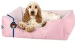 BedDog Tierbett Hundebett ZARA mit Rand, Bezug abnehmbar rosa 50 cm x 65 cm