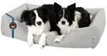 BedDog Tierbett Hundebett ZARA mit Rand, Bezug abnehmbar grau 80 cm x 115 cm