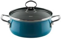 Riess Kasserolle NOUVELLE Kasserolle mit Glasdeckel 1 l Blau