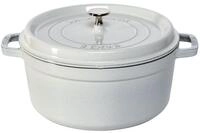 Staub Auflaufform La Cocotte 26cm rund, weisser Tr&uuml;ffel, Gusseisen, Gusseisen