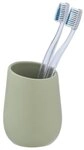 WENKO Zahnputzbecher Keramikbecher f&uuml;r Pinsel BADI, grey, Wenko, (1 St)