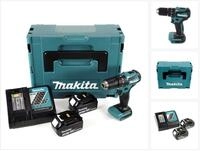 Makita Akku-Schlagbohrschrauber DHP 483 RFJ 18V 40Nm + 2x 3,0 Ah Akku +...